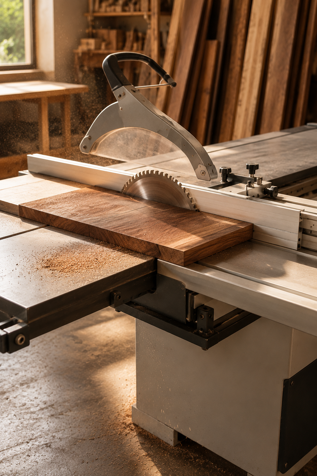 Panel saw in use