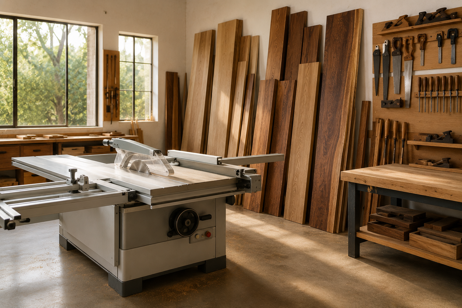 The Spinzer workshop — machines, timber, craft